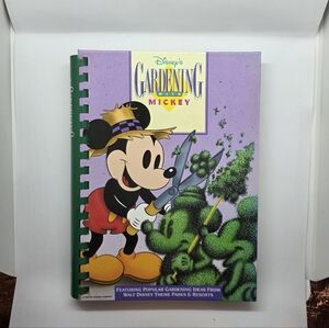 Vintage Disney's Gardening with MICKEY  1st Edition Hardcover W/Spiral Binding. 